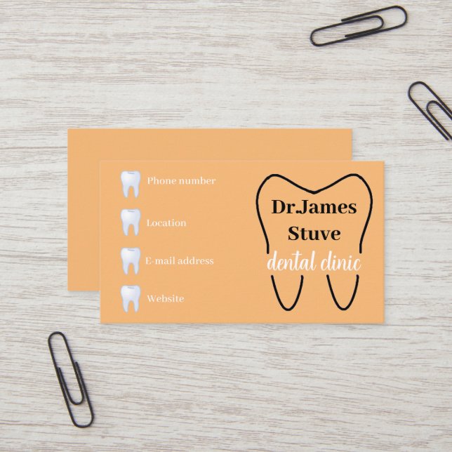 Simple dental business card  (Front/Back In Situ)