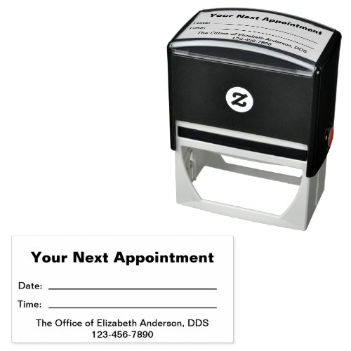 Simple Dental Office Your Next Appointment Self_inking Stamp