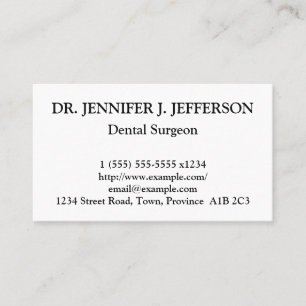 Simple Dental Surgeon Business Card