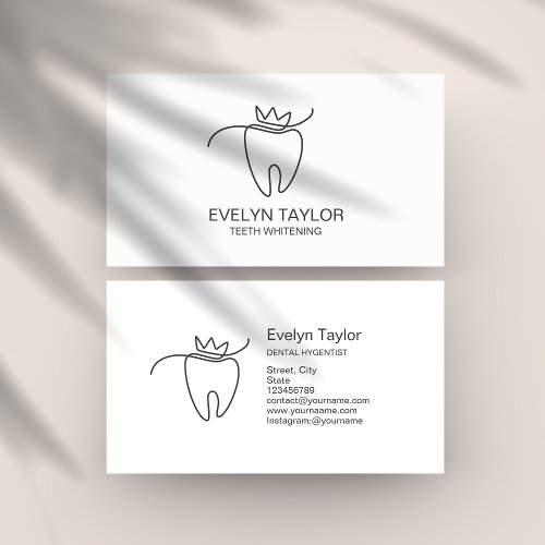 Simple Dentist Dental Clinic teeth Whitening Business Card