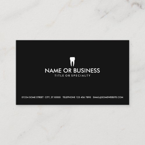 simple dentistry business cards