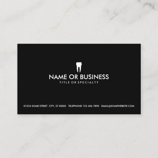 Customizable simple dentistry business cards