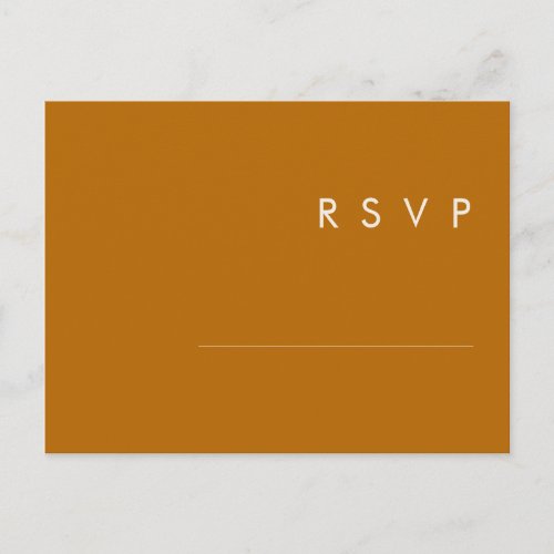 Simple Desert | Burnt Orange Song Request RSVP Postcard