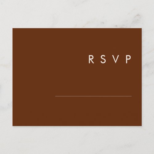 Simple Desert  Dark Cinnamon Song Request RSVP Postcard