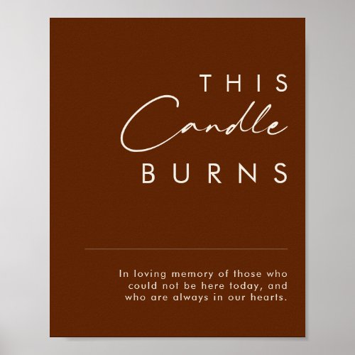 Simple Desert  Dark Cinnamon This Candle Burns Poster