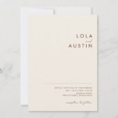 Simple Desert Natural White All In One Invitation (Front)