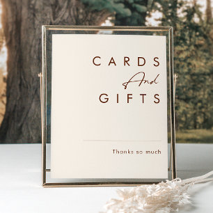 Simple Desert   Natural White Cards and Gifts Sign