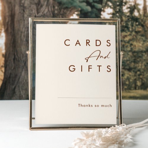 Simple Desert  Natural White Cards and Gifts Sign