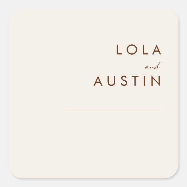 Simple Desert | Natural White Envelope Seals (Front)