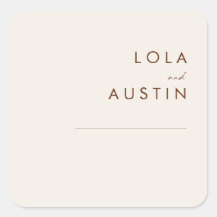 Simple Desert Natural White Envelope Seals