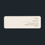 Simple Desert | Natural White Return Address Label<br><div class="desc">This Simple Desert | Natural White return address label is exactly what you're looking for to complete your modern rustic boho wedding. Perfect for either a vintage minimalist western vibe or a retro fall bohemian feel. The minimal dark cinnamon script truly pops with this autumn background. You can choose to...</div>