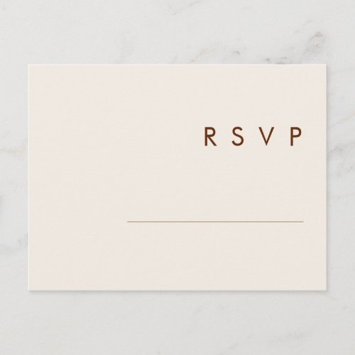 Simple Desert | Natural White Song Request RSVP Postcard
