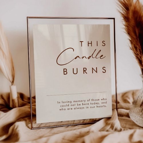 Simple Desert  Natural White This Candle Burns Poster