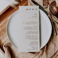 Simple Desert   Natural White Wedding Dinner Menu