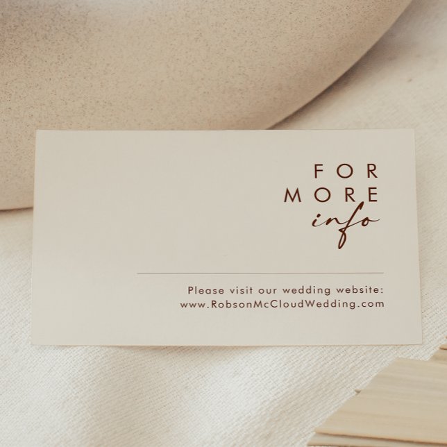 Simple Desert | Natural White Wedding Website Card (Creator Uploaded)