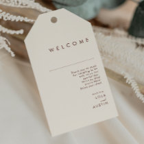 Simple Desert | Natural White Wedding Welcome Gift Tags