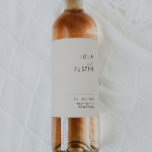 Simple Desert | Natural White Wedding Wine Label<br><div class="desc">This Simple Desert | Natural White wedding wine label is exactly what you're looking for to complete your modern rustic boho wedding. Perfect for either a vintage minimalist western vibe or a retro fall bohemian feel. The minimal dark cinnamon script truly pops with this autumn background. You can choose to...</div>