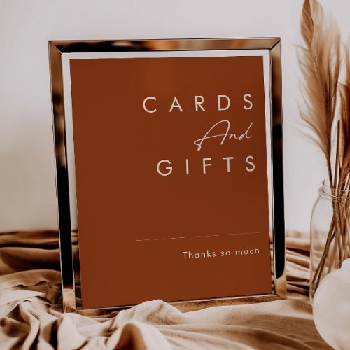 Simple Desert  Terracotta Cards and Gifts Sign