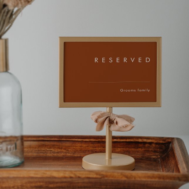 Simple Desert | Terracotta Reserved Sign (Creator Uploaded)