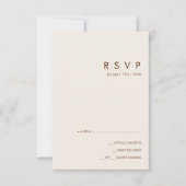 Simple Desert | Terracotta RSVP Card (Front)