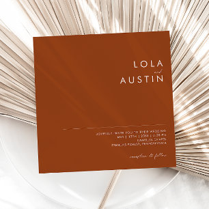 Simple Desert   Terracotta Square Invitation