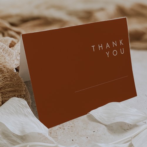 Simple Desert  Terracotta Thank You Card