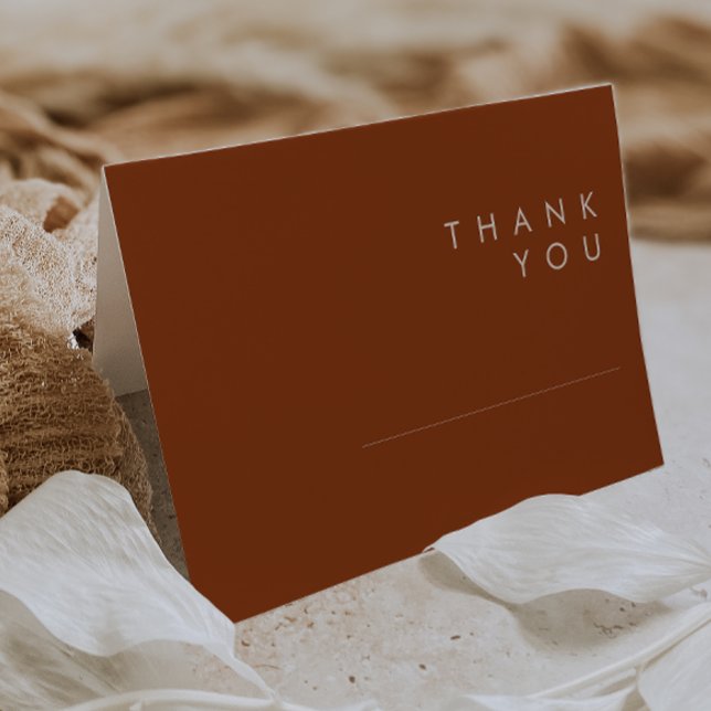 Simple Desert | Terracotta Thank You Card (Creator Uploaded)