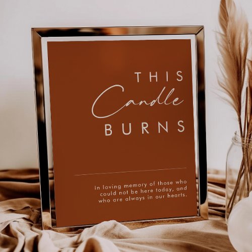 Simple Desert  Terracotta This Candle Burns Sign
