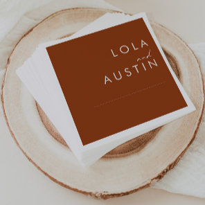 Simple Desert | Terracotta Wedding Napkins