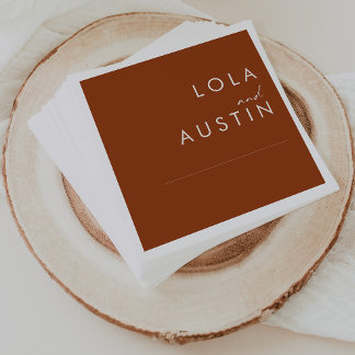 Simple Desert | Terracotta Wedding Napkins