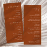 Simple Desert | Terracotta Wedding Program<br><div class="desc">This Simple Desert | Terracotta wedding program is exactly what you're looking for to complete your modern rustic boho wedding. Perfect for either a vintage minimalist western vibe or a retro fall bohemian feel. The minimal natural white script truly pops with this colorful autumn background. You can choose to keep...</div>