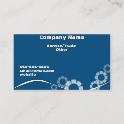 Simple design business blue card business card template