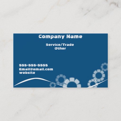 Customizable Simple design business blue card business card template