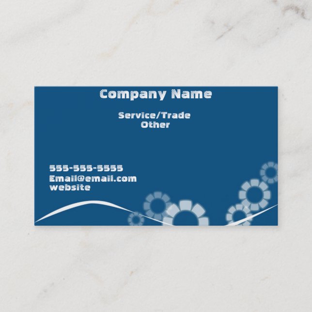 Simple design business blue card (Front)