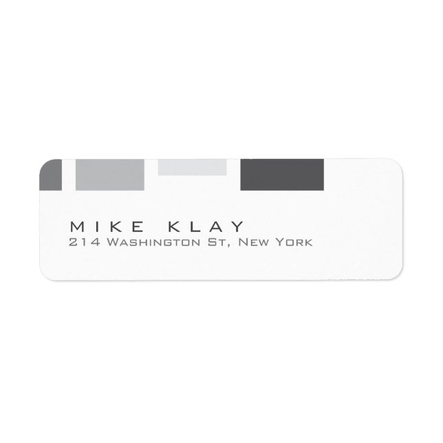 Simple Design Clean Return Address Label Template (Front)