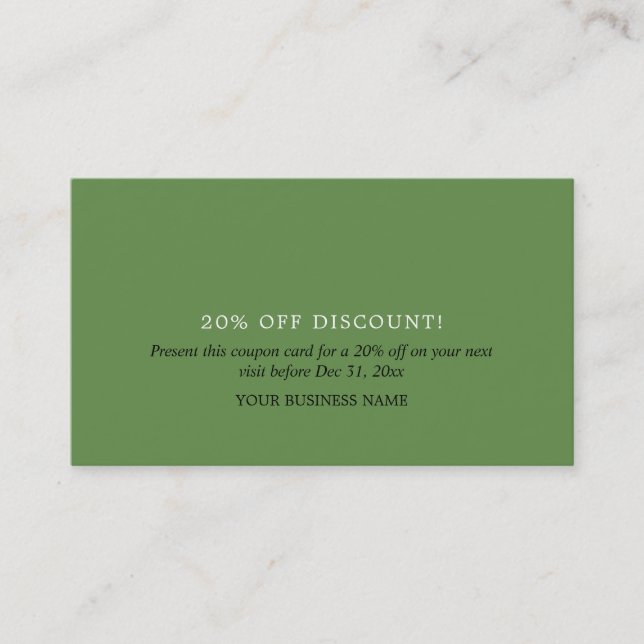 Simple Design, Discount Voucher (Front)