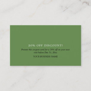 Simple Design, Discount Voucher Card