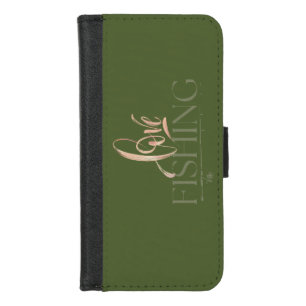 Simple design Love fishing iPhone 8/7 Wallet Case