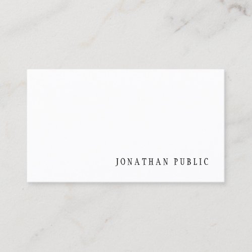Simple Design Modern Template Professional Elegant Business Card