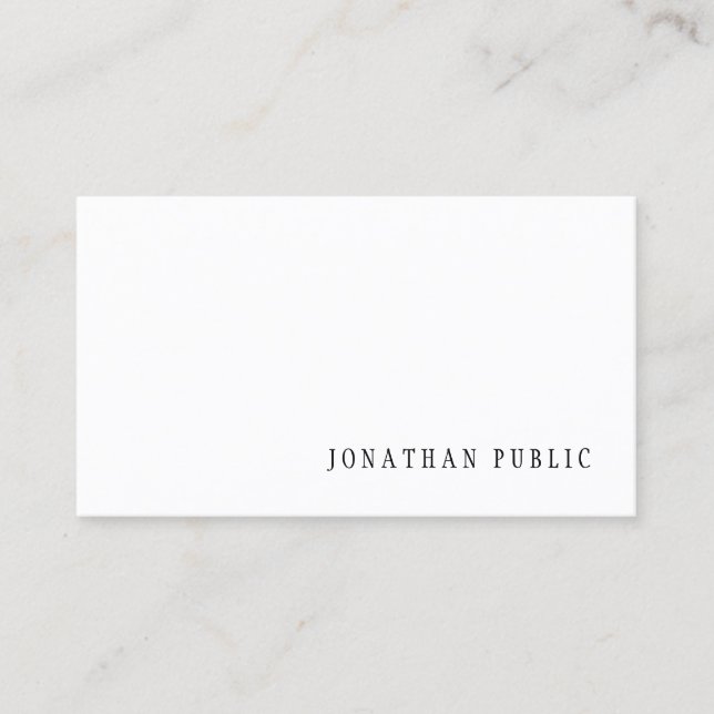 Simple Design Modern Template Professional Elegant Business Card (Front)