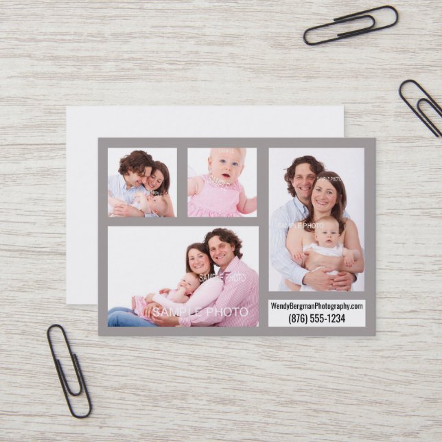 Simple Design Photography Images Contact Card (Front/Back In Situ)