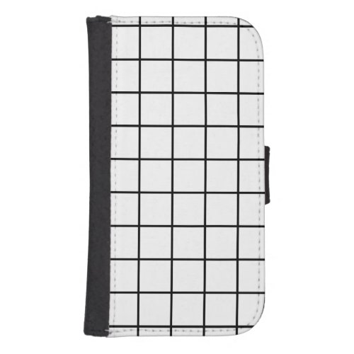 Simple design Plaid Square Pattern White Wallet C