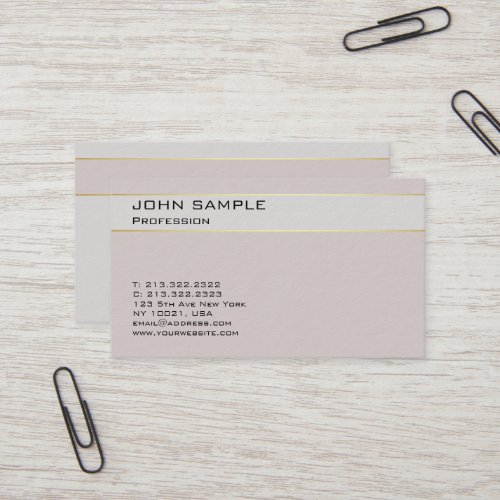 Simple Design Professional Elegant Harmonic Colors Business Card