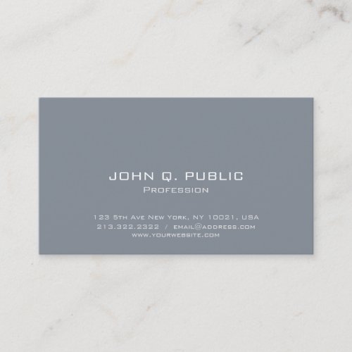 Simple Design Professional Modern Minimalistic Business Card