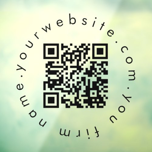 Simple design QR code for your biznes Window Cling