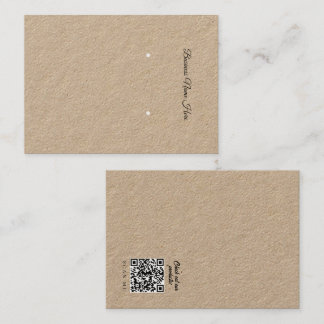 Simple Design Store Kraft Earring Display Card