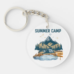 Simple Design Summer Camp Keychain