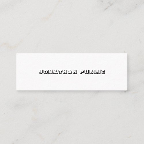 Simple Design Template Elegant Minimalist Modern Mini Business Card