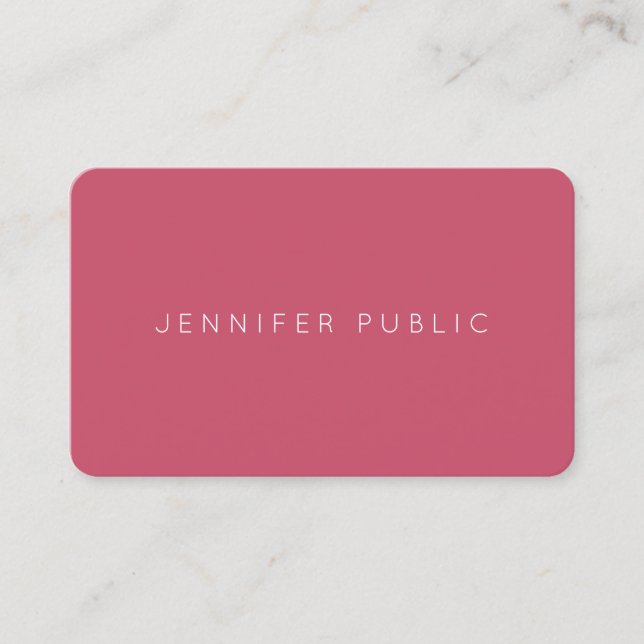 Simple Design Trend Colors Template Professional Business Card (Front)