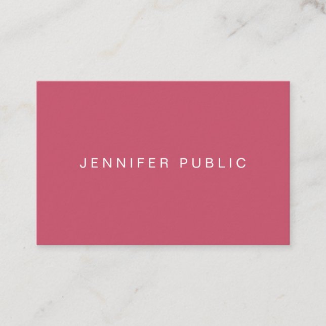 Simple Design Trend Colors Template Professional Business Card (Front)